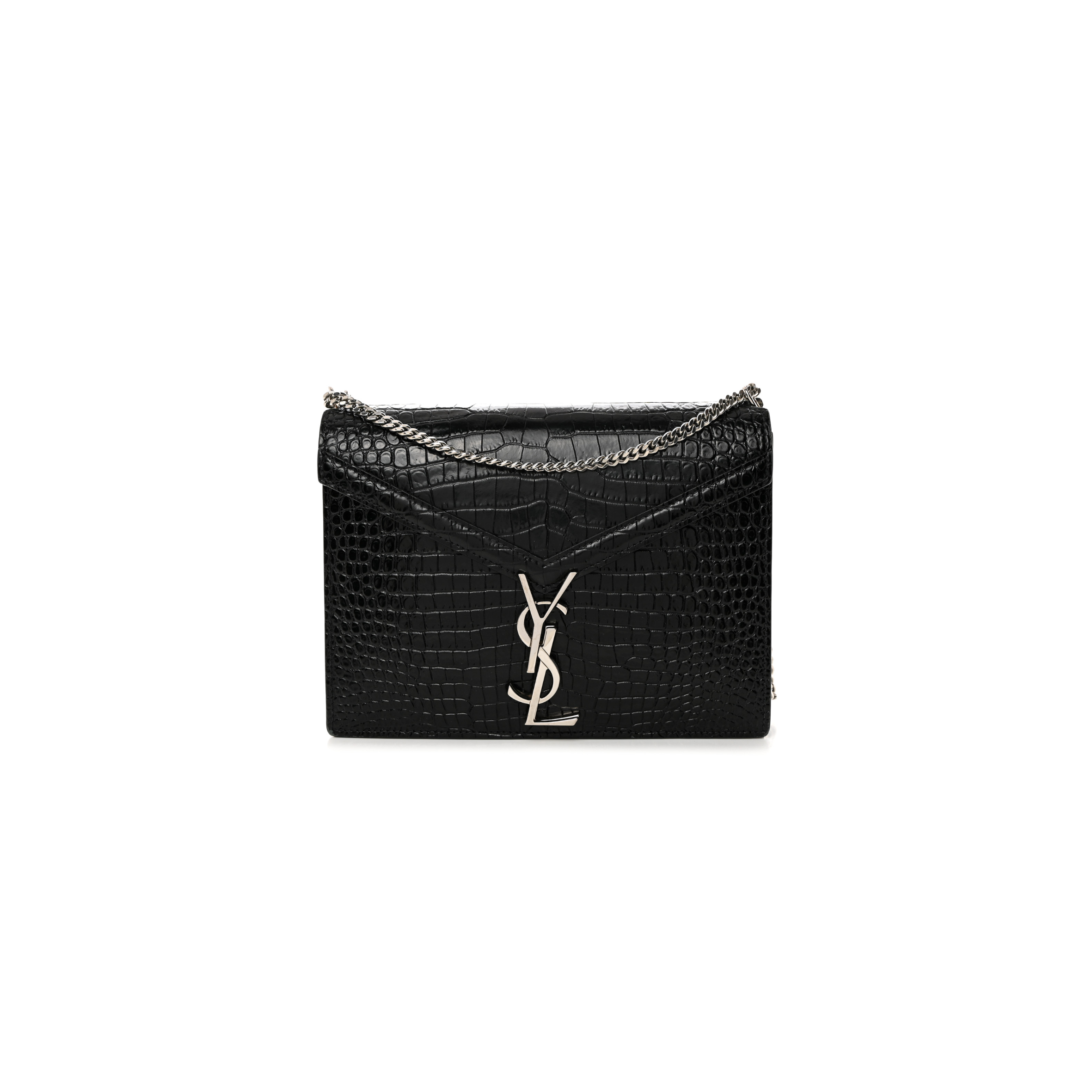 Y*L cassandra embossed clasp bag black 1553552 (22*16.5*5.5cm)